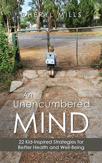 An Unencumbered Mind book cover. Toddler looking out across the street.